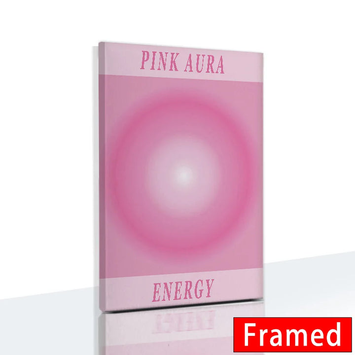 Gradient Spiritual Aura Canvas – Framed Pastel Wall Art