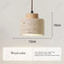 Retro LED Cave Stone Pendant Light – Creative Wooden Hanging Lamp for Dining Room, Living Room & Bedroom Decor