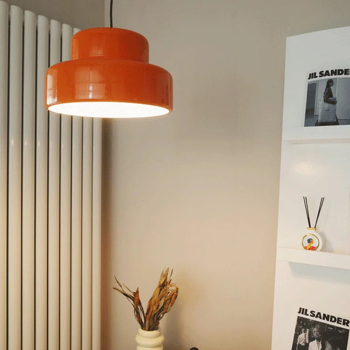 Bauhaus Vintage Orange Pendant Lamp – Retro Iron Light