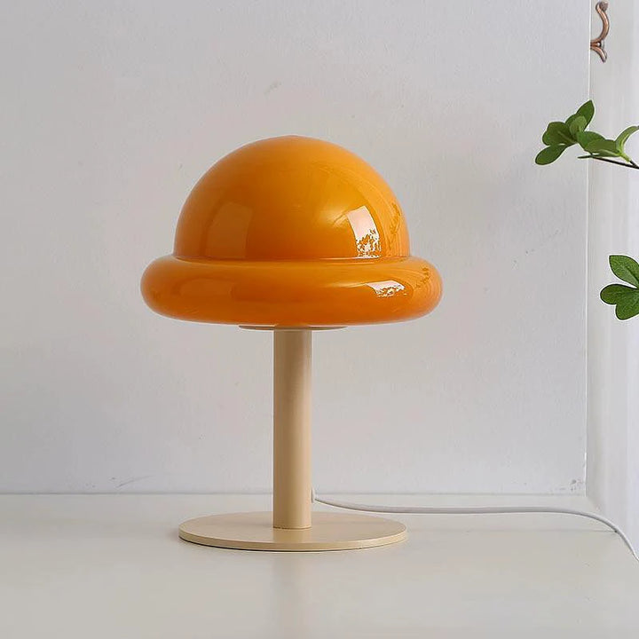 Retro Glass Mushroom Table Lamp – Bauhaus Style Bedside & Bedroom Atmosphere Light