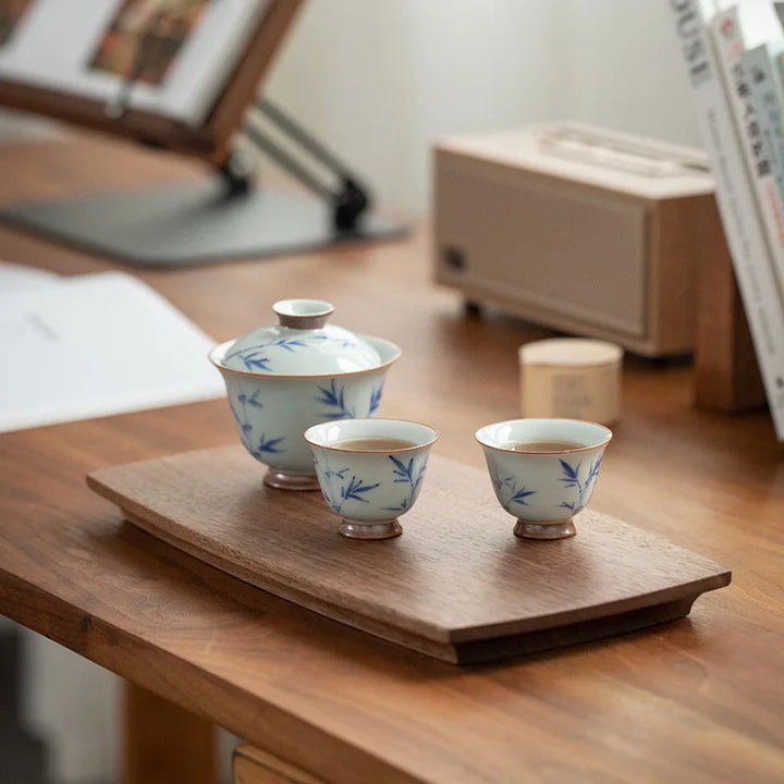 Wooden Tea Tray – Japanese Style Solid Wood Coffee & Snack Tray