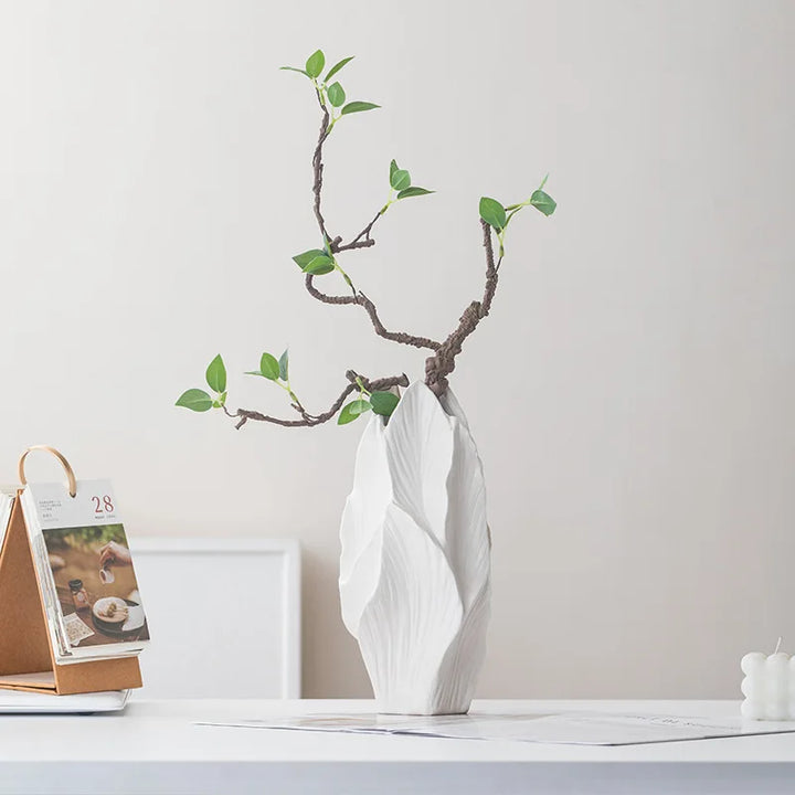 Large Nordic Ceramic Vase – Scandinavian Tabletop Decor