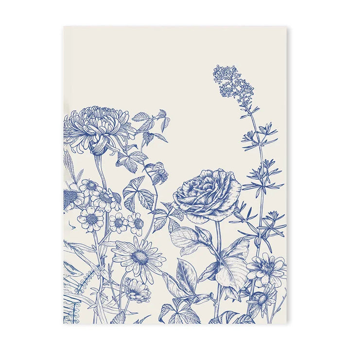 Blue Botanical Abstract Canvas Print – Minimalist Wall Art