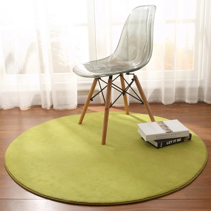 Coral Fleece Round Rug for Modern Living Spaces