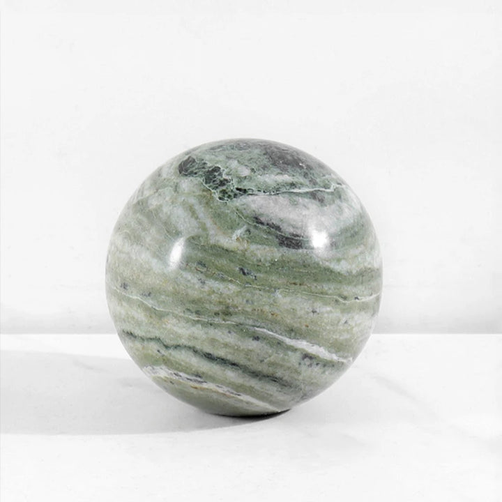 Natural Marble Decorative Sphere – Travertine Stone Ball Décor