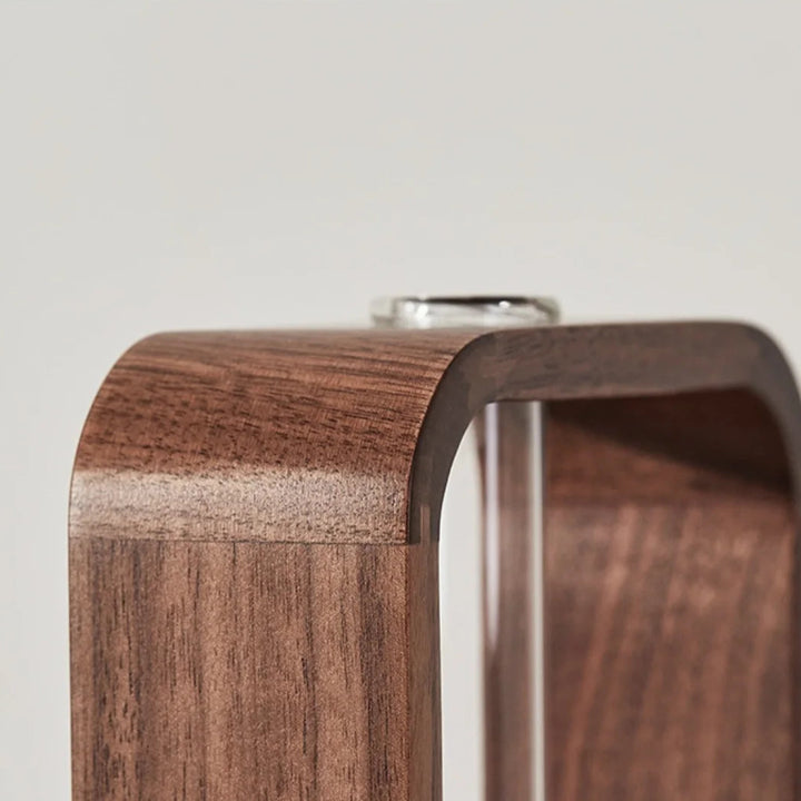 Rectangle Solid Wood Hydroponic Vase – Retro Glass Terrarium