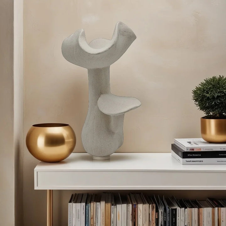 Modern Ceramic Mushroom Vase – Whimsical Tabletop Flower Decor