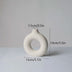 Nordic Round Hollow Ceramic Vase – Modern Donut-Shaped Table Decor for Pampas Grass & Dried Flowers