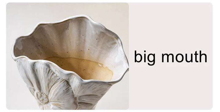 Retro Ceramic Vase – Modern Tabletop Flower Decor