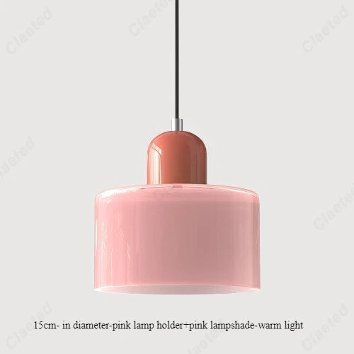 Modern Glass LED Pendant Light – E27 Cream Style Chandelier for Living Room, Bedroom & Dining
