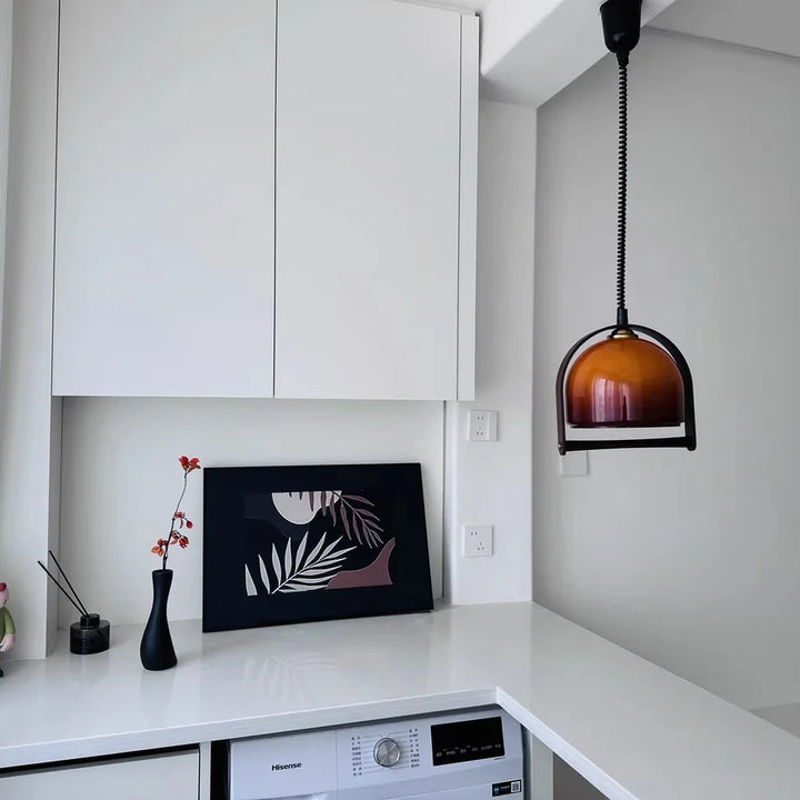 Medieval Glass Pendant Light – Adjustable Indoor Chandelier