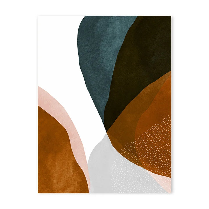 Navy Blue Abstract Canvas Print – Modern Wall Art Decor