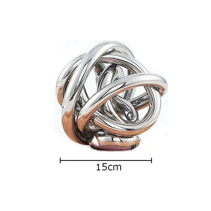 Transparent Glass Knot Sculpture – Modern Art Ornament