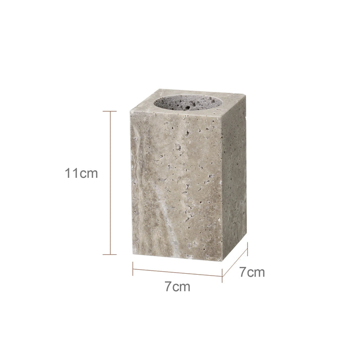 Grigio Travertine Bathroom Set – Natural Marble Accessories