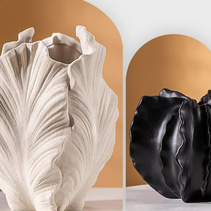 Ceramic Irregular Vase – Modern Nordic Flower Pot for Home