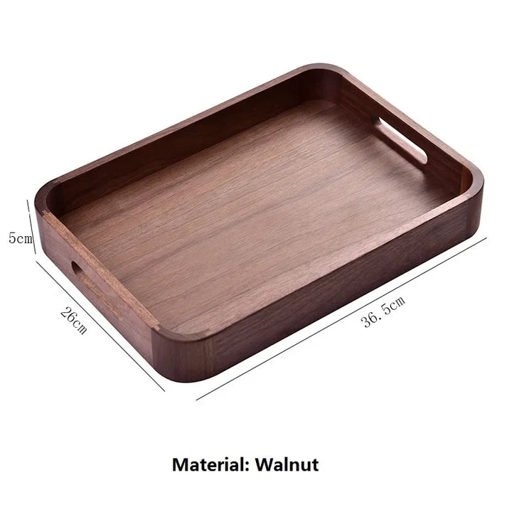 Black Walnut Wood Tray – Handcrafted Mortise & Tenon Design