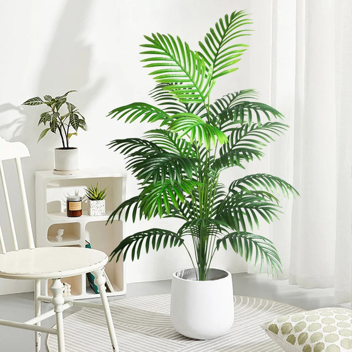 Large Artificial Tropical Palm Tree – 90/120cm Fake Coconut Butterfly Palm for Home, Office & Garden Decoration
