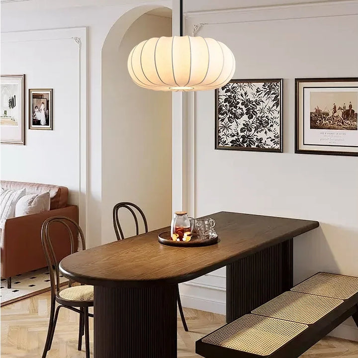 Wabi Sabi Silk LED Pendant Light – Japanese Style Lamp