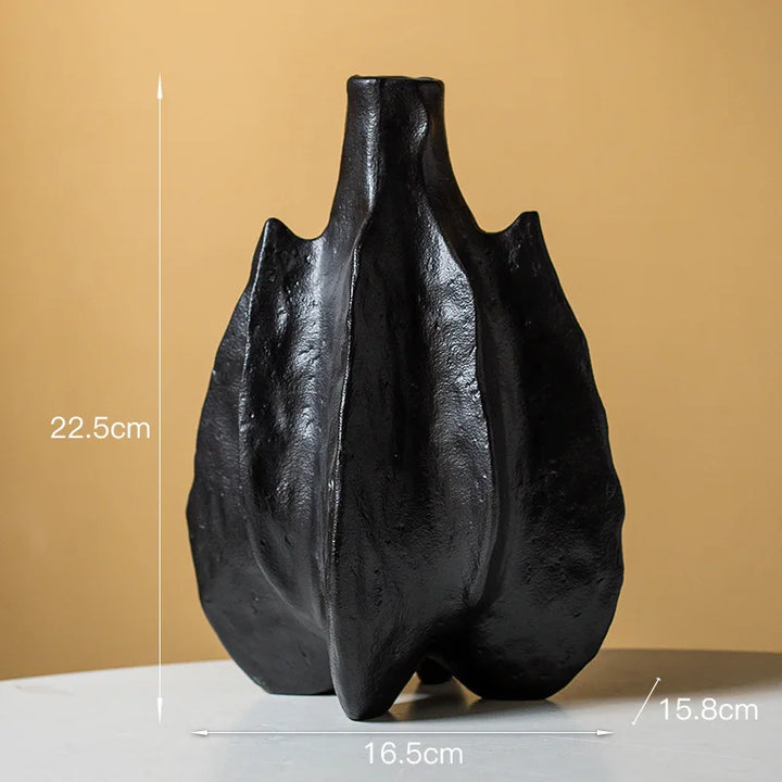 Abstract Nordic Ceramic Vase – Modern Sculptural Centerpiece for Living Room, Bathroom & Tabletop Decoration