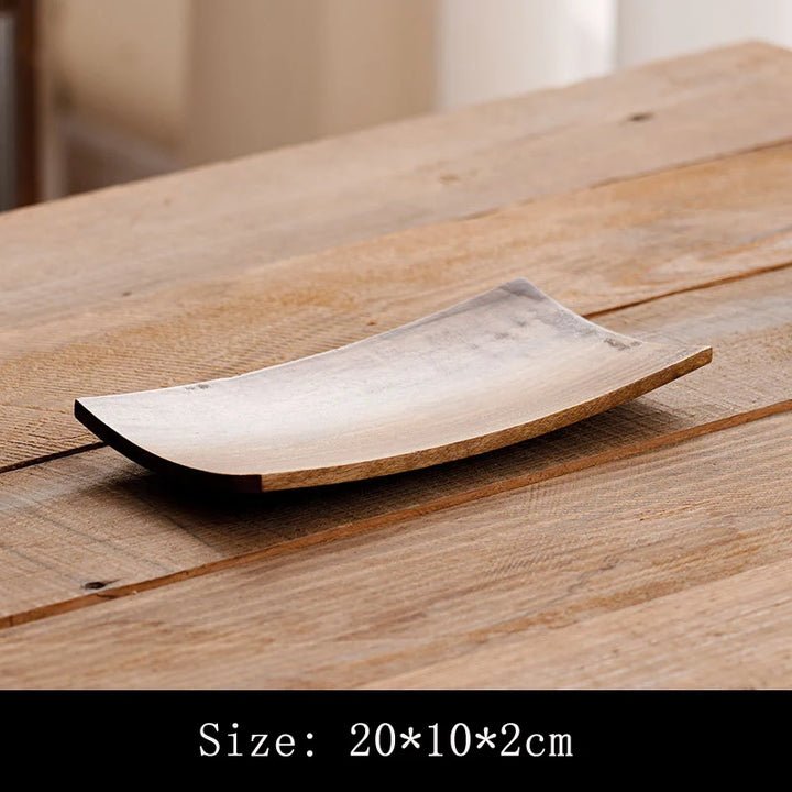 Black Walnut Wood Serving Tray – Handmade Tea & Snack Organizer for Desserts, Nuts, and Home Table Decor