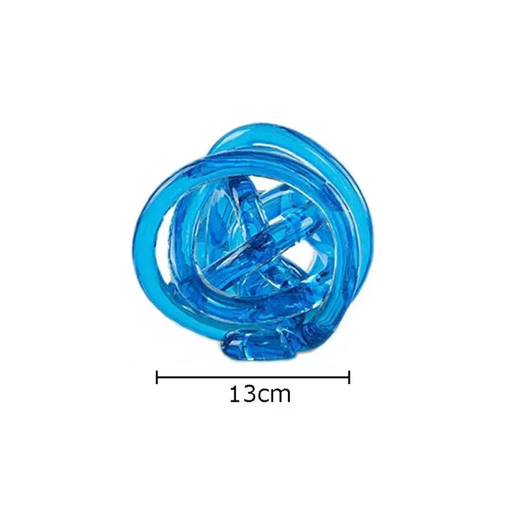 Transparent Glass Knot Sculpture – Modern Art Ornament