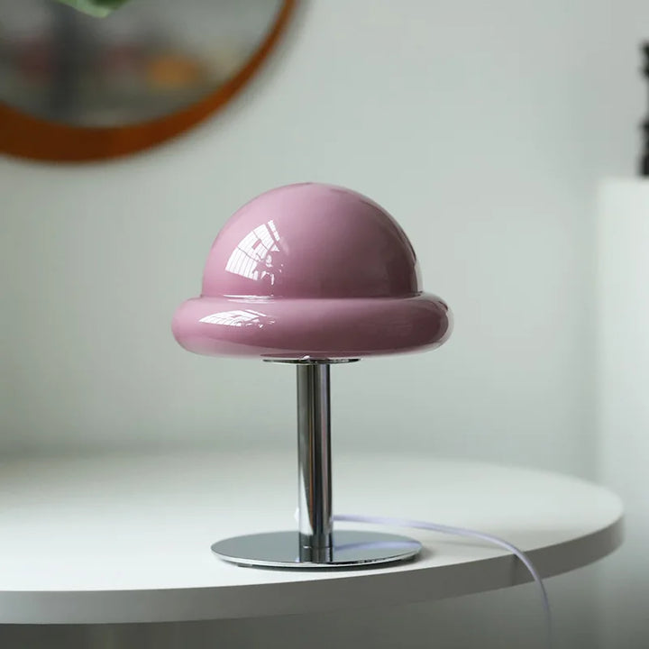 Retro Glass Mushroom Table Lamp – Bauhaus Style Bedside & Bedroom Atmosphere Light