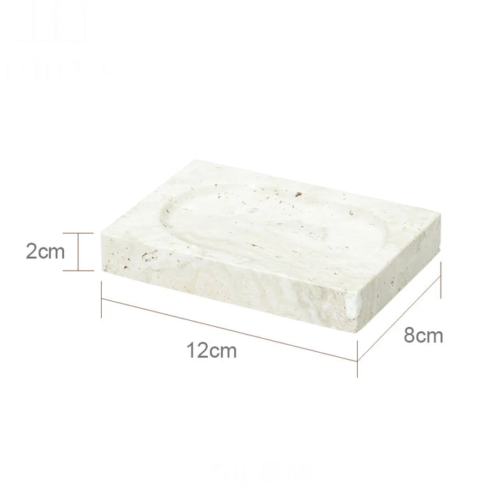 Beige Travertine Bathroom Set – Natural Marble Accessories