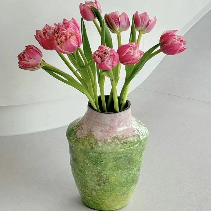 Impressionism Ceramic Vase – Abstract Modern Centerpiece