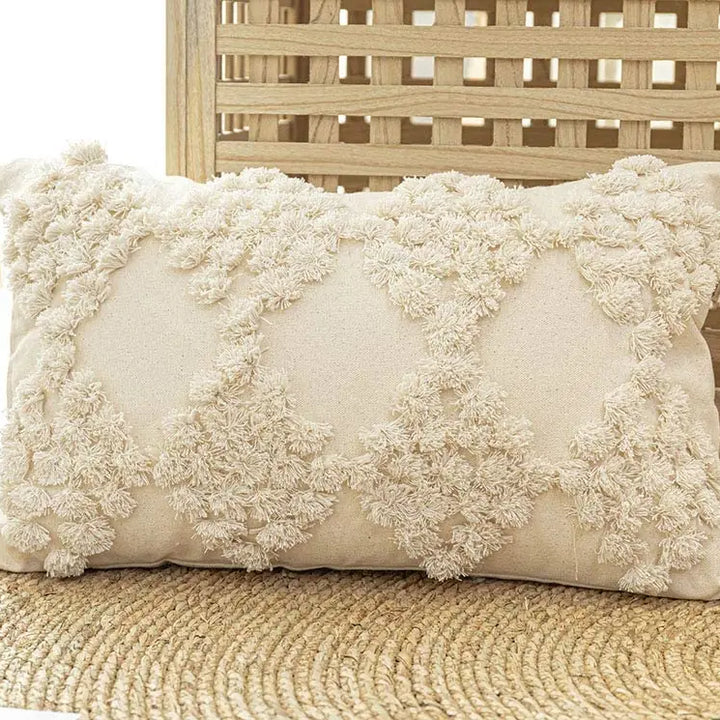 Boho Chenille Tufted Cushion Cover – Luxury with Tassels