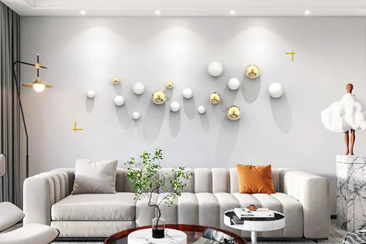 Minimalist Decorative Ball Wall Hanging – Modern Aesthetic Room Ornament
