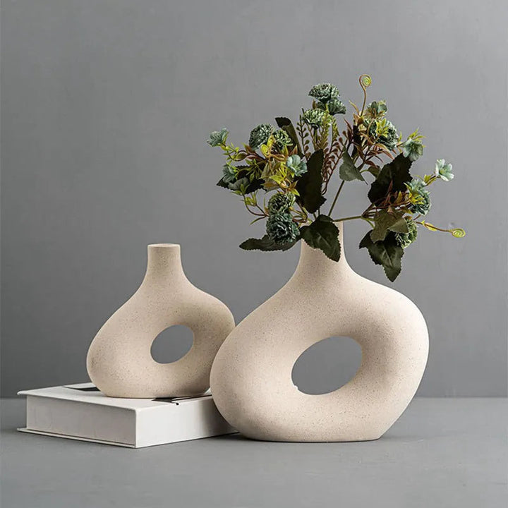 Nordic Matte Ceramic Vase – Modern Zen Home Decor