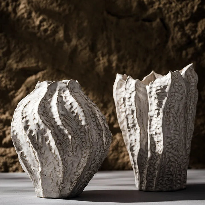 Nordic Irregular Ceramic Vase – Modern Tabletop Decor