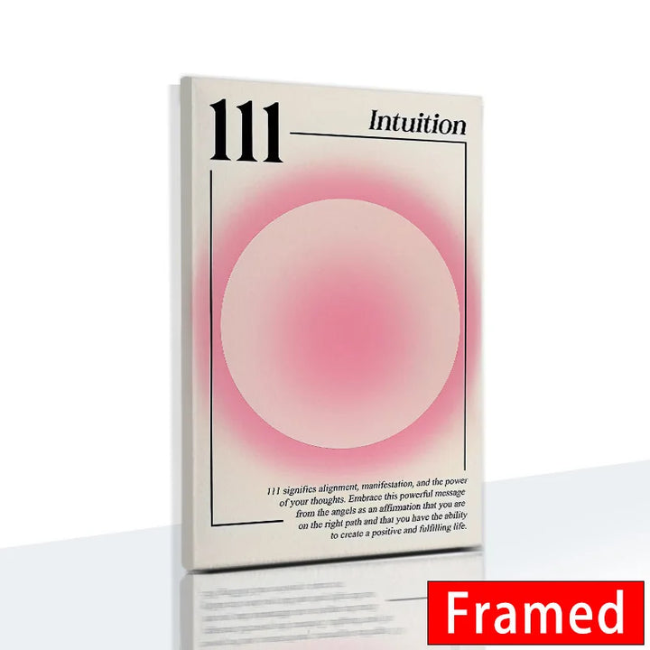 Gradient Spiritual Aura Canvas – Framed Pastel Wall Art