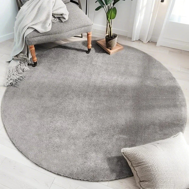 Coral Fleece Round Rug for Modern Living Spaces