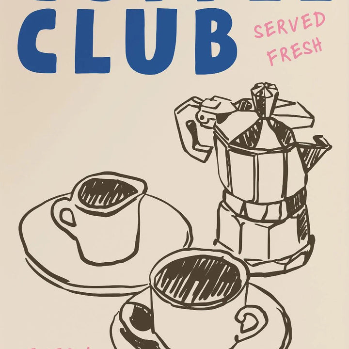 Retro Coffee Poster – Morning Café Canvas Wall Art | Vintage Kitchen & Coffee Lover Home Decor