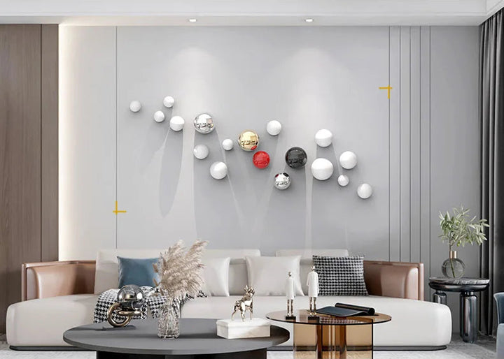Minimalist Decorative Ball Wall Hanging – Modern Aesthetic Room Ornament