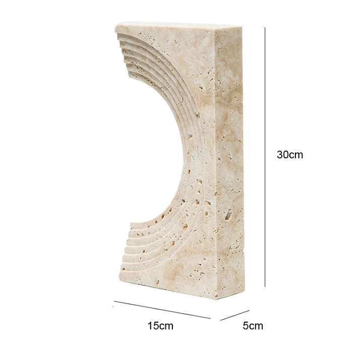 Archway Travertine Sculpture – Luxury Marble Home Décor