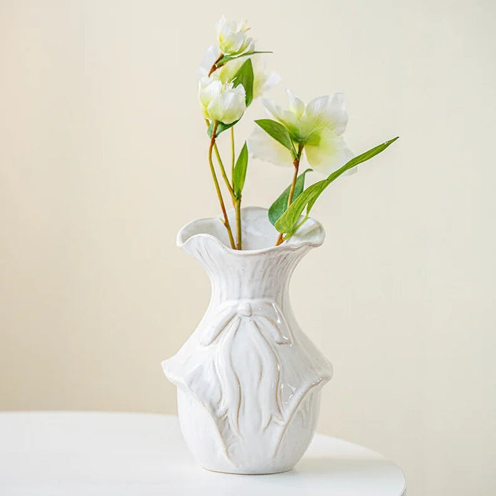 Retro Nordic Ceramic Vase – Modern Minimalist Home Décor
