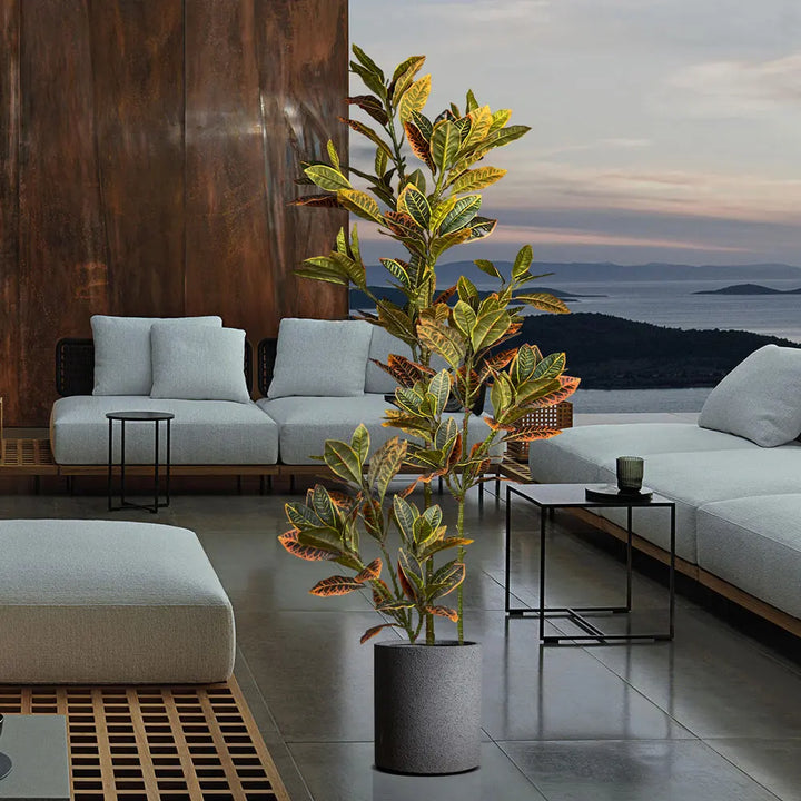 Large Artificial Tropical Plant Branch – Real Touch Magnolia Leaves