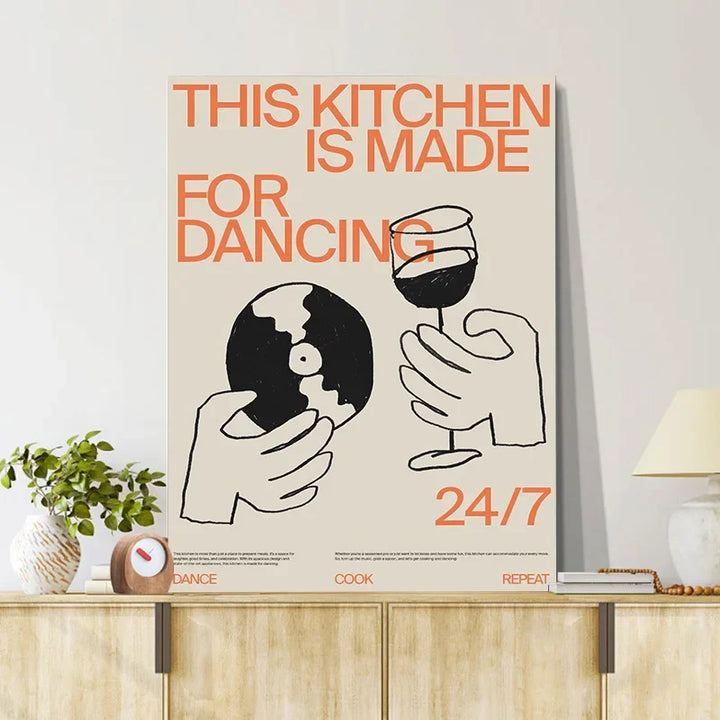 Retro Record Player Canvas – Modern Music Wall Art