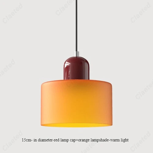 Modern Glass LED Pendant Light – E27 Cream Style Chandelier for Living Room, Bedroom & Dining