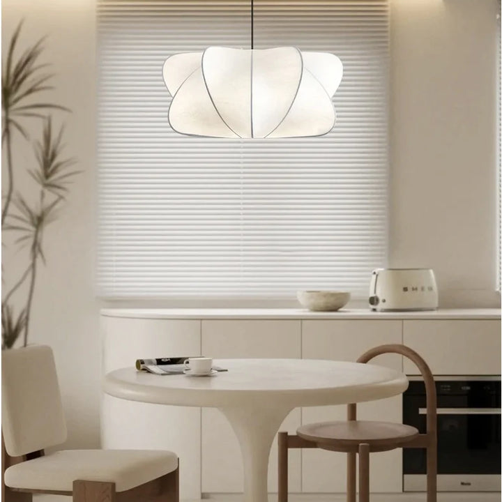 Wabi Sabi Silk LED Pendant Light – Japanese Style Lamp