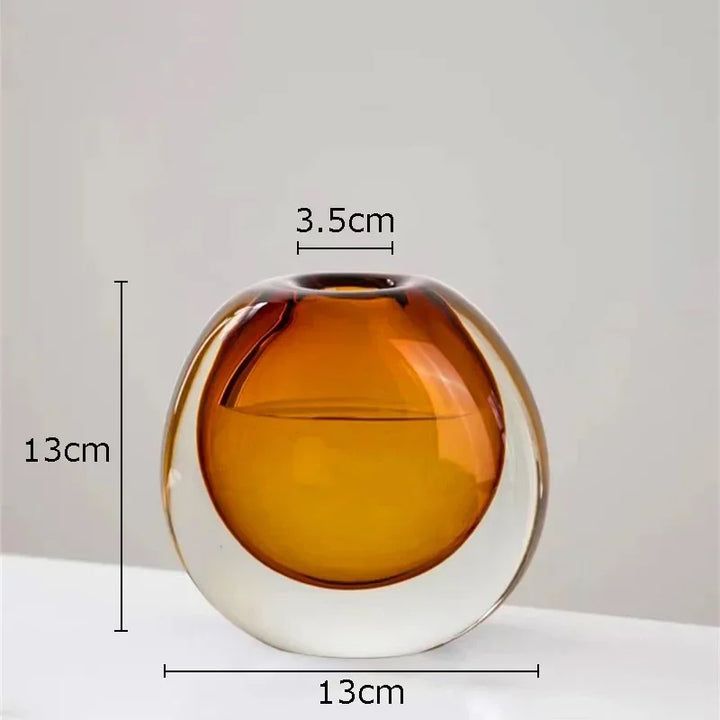 Transparent Crystal Glass Vase – Modern Flower Arrangement Decor