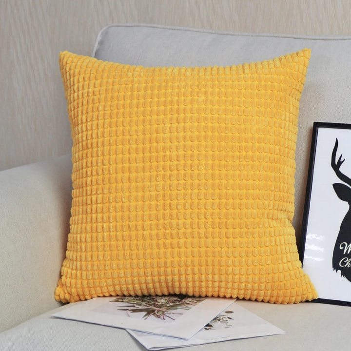 Soft Corduroy Solid Cushion Cover Nordic Large Pillow Case