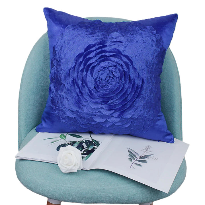 Rose Embroidered Pillow Cover – Decorative Cushion