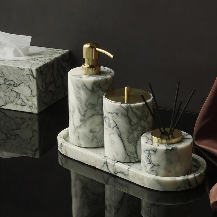 Cold Emerald Marble Bathroom Accessories Set