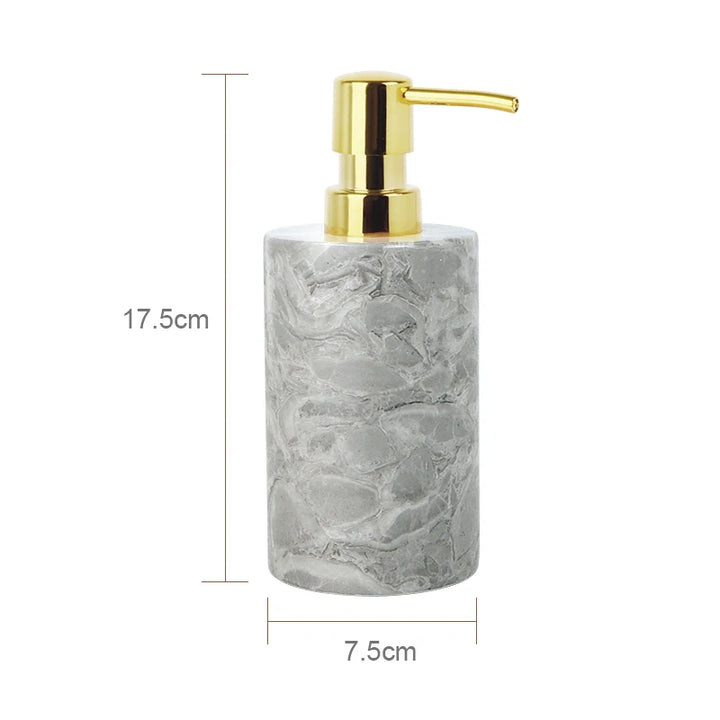 Pitaya Marble Bathroom Set – Luxury Soap Dispenser & Organizer