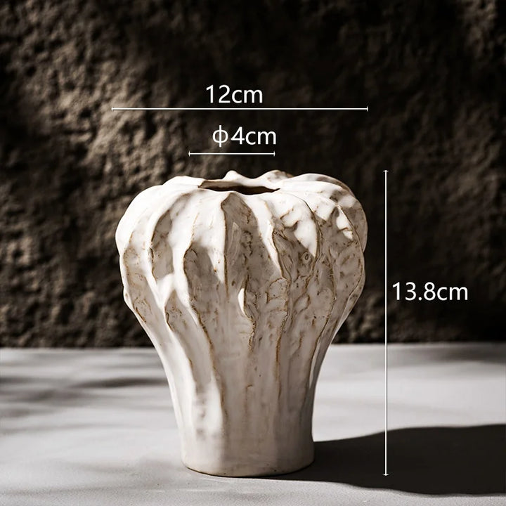 Pumpkin Shape Ceramic Vase – Nordic Tabletop Decor