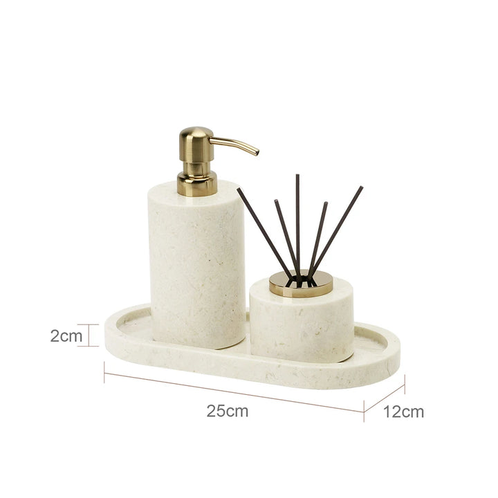 Crema Nuova Marble Bathroom Accessories Set