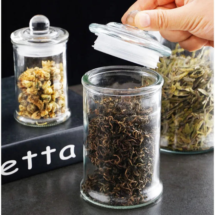 Minimalist Glass Storage Jar – Sealed Candy & Spice Container
